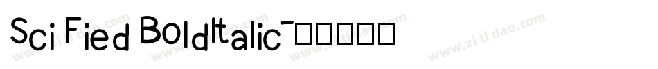 Sci Fied BoldItalic字体转换